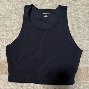 REI Cooperative Crop Top Women S Small Black Low Support Longline Stretch